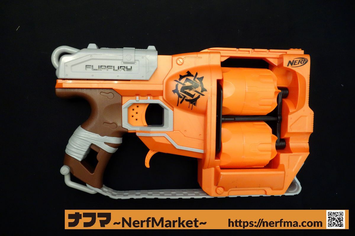 ナーフ　ゾンビストライクフリップフューリー　Nストライクエリート　ディスラプター レビューゾンビストライク フリップフューリー ～シリンダー2個で